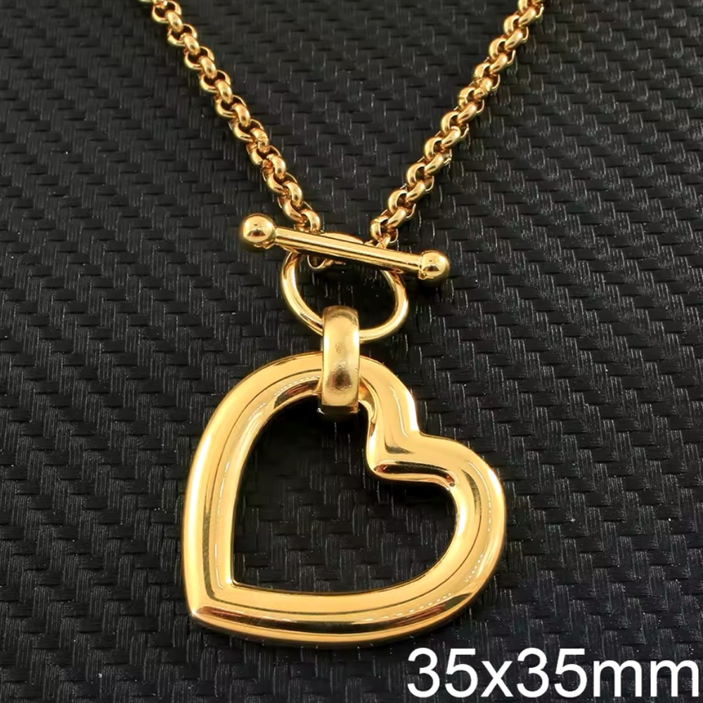 Adora - Stainless Steel Gold Color Collar Style Fashion Necklaces. Heart… - Picture 6 of 7
